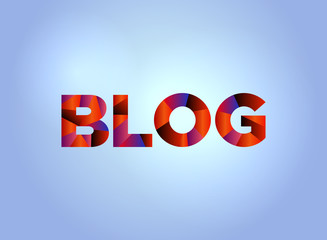 Blog Concept Colorful Word Art