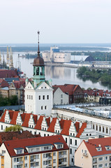 Szczecin, view of the castle and the city skyline. - obrazy, fototapety, plakaty