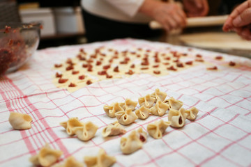homemade turkish manti - making of