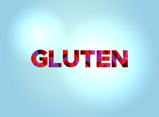 Gluten Concept Colorful Word Art