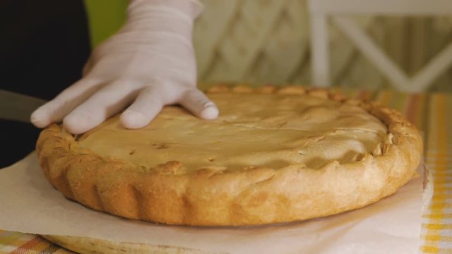 Freshly baked pie. delicious pastries