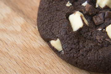 cookies close up on a wooden board.