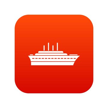 Ship icon digital red