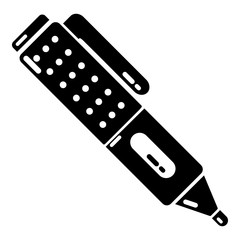 Marker pen school icon, simple black style
