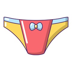 Underpants girl icon, cartoon style