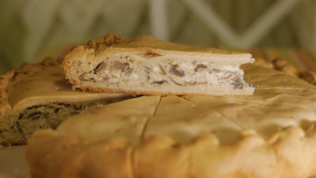 Freshly baked pie. delicious pastries