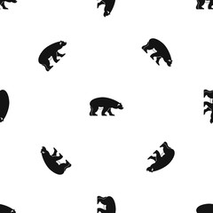 Bear pattern seamless black