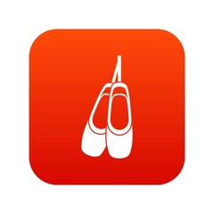 Pointe shoes icon digital red