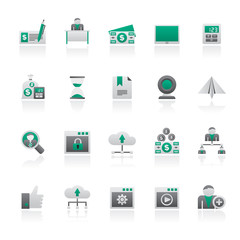 Business and office equipment icons - vector icon set 3