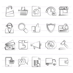 E-commerce and shopping icons - vector icon set