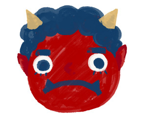 手描き風・赤鬼