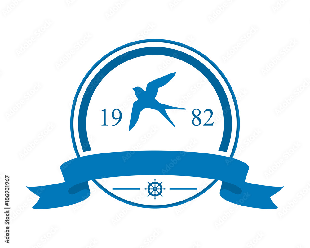 Canvas Prints swallow bird flying silhouette sailor image vector