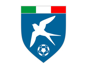 flying swallow bird soccer emblem image vector