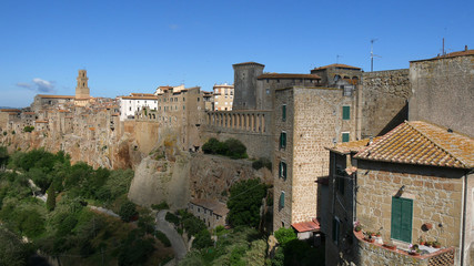 Fototapeta premium Panorama di Pitigliano