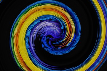 Wave of rainbow colors digital art