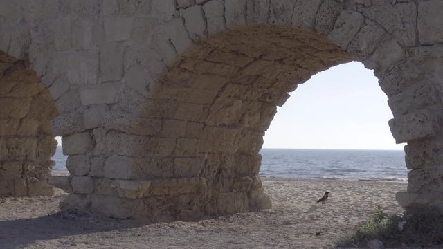 The ocean near Caesarea aqueduct
