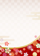 和柄　紅白背景