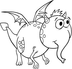 Cute Silly Monster Alien Vector Illustration Art