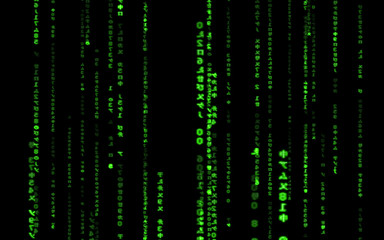 Digital binary data, streaming code background. Matrix background. Programming / Coding / Hacker...