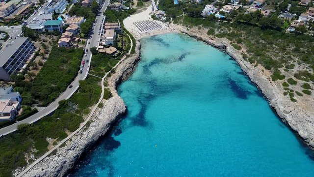 Drone aerial view of the fishing boats pull their nets at the sunrise. Adriatic cost. Emilia Romagna. Italy