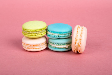 Pink Concept in Colorful Yummy Macarons