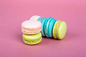 Pink Concept in Colorful Yummy Macarons