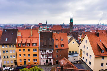Naklejka na ściany i meble View from the Castle of Nuremberg, Germany.