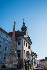 Fototapeta na wymiar 旅、ヨーロッパ、Slovenia,Ljubljana,リュブリャーナ、Town hall, 旧市庁舎