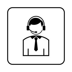 Telephone operator vector icon