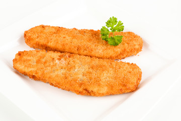 panierter Backfisch