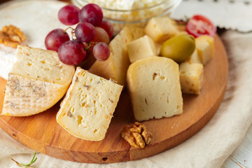 cheese on wooden table
