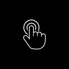 One cursor finger hand vector icon