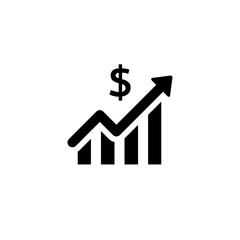 Stats dollar vector icon