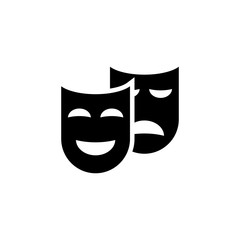 Theater masks couple vectror icon
