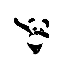 Fototapety  Bear Polar Bear Dab dance vector illustration panda dab raccon dab