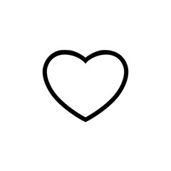 Heart outline vector icon