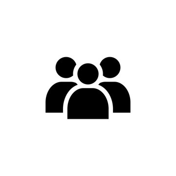 Multiple users silhouette vecor icon