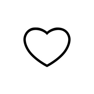 Heart outline vector icon