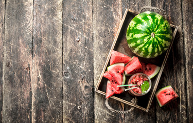 Fresh watermelon juice.