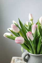 Bouquet of pink tulips