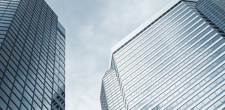 Abstract architecture blue background