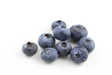 fresh blueberry fruits isolated on a white background