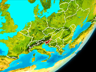 Orbit view of Slovenia
