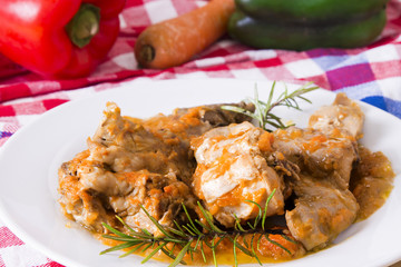 rabbit stew with peppers