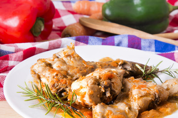 rabbit stew with peppers