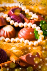 assortment of chocolate chocolates with cinnamon