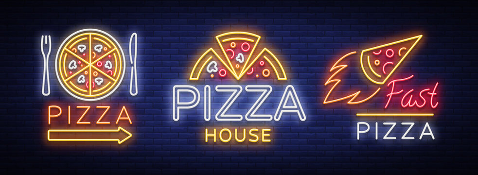 Pizza sale neon light