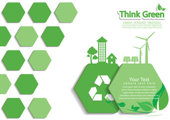 Ecology connection  concept background . Vector infographic illustration