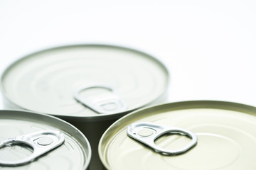 can with ring pull on white background.Packaging collection.