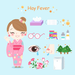 woman with hay fever problem